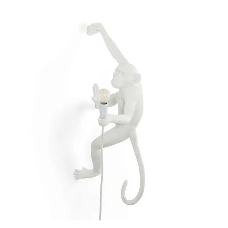 Monkey Lamp Hanging Right Hand White 14879 Parete - Seletti