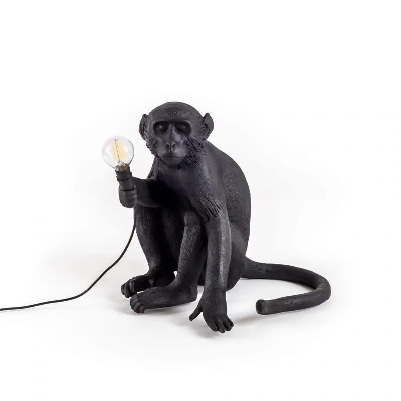 Monkey Lamp Outdoor Sitting Black 14922 Tavolo - Seletti
