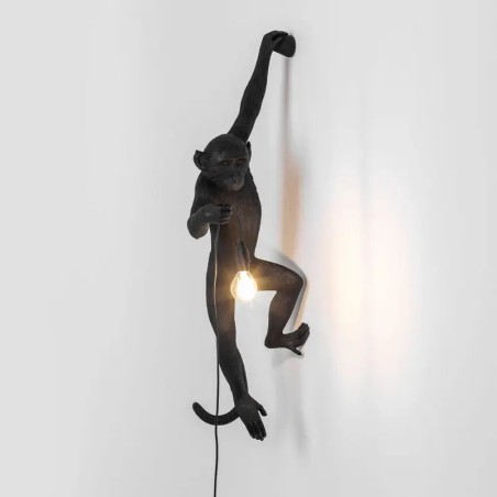 Monkey Lamp Outdoor Hanging Left Hand Black 14921 Parete - Seletti