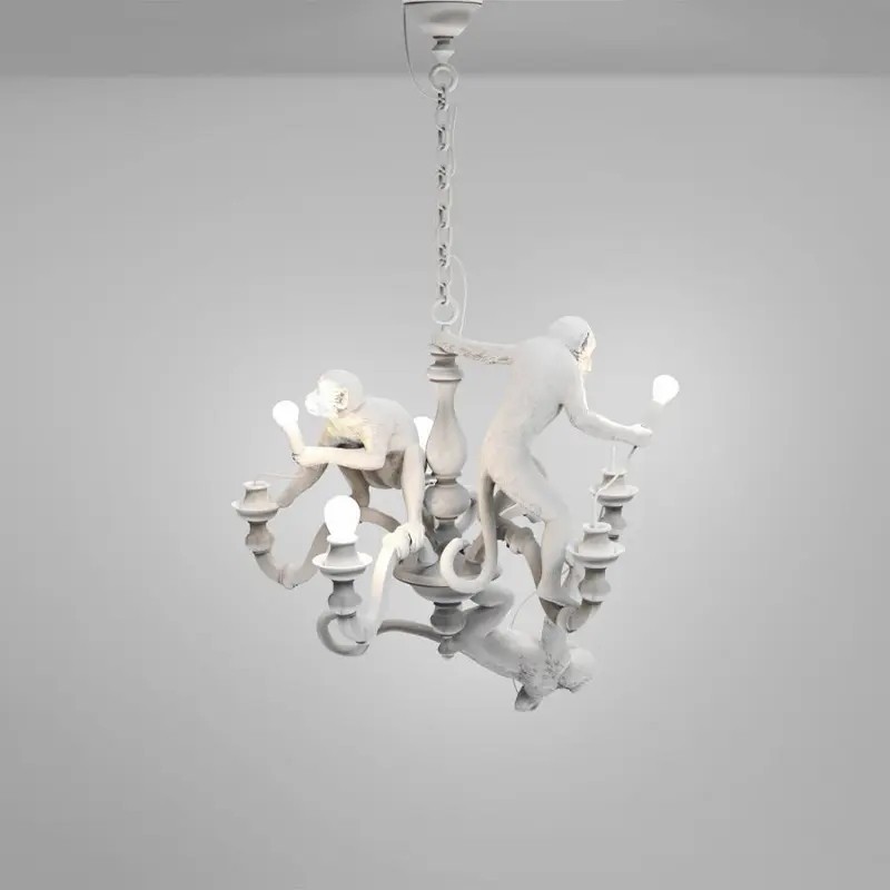 Monkey Chandelier White 14865 Sospensione - Seletti