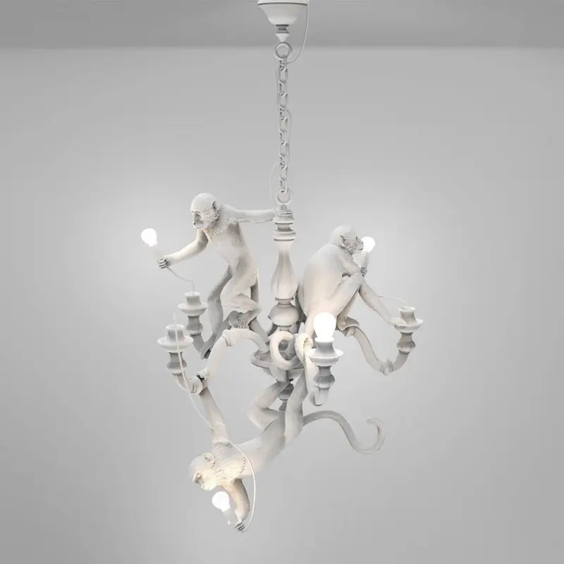 Monkey Chandelier White 14865 Sospensione - Seletti