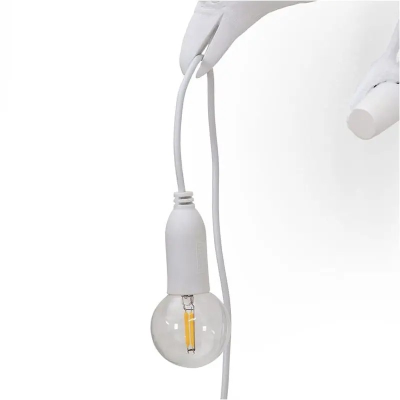 Bird Lamp Looking Left White 14734 Parete - Seletti