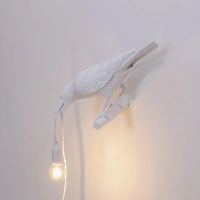 Bird Lamp Looking Left White 14734 Parete - Seletti