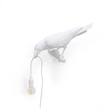 Bird Lamp Looking Left White 14734 Parete - Seletti