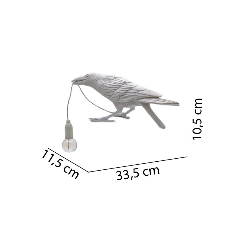 Bird Lamp Playing White 14733 Tavolo - Seletti