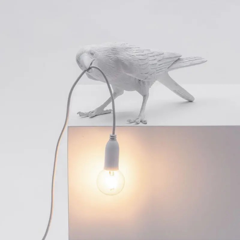 Bird Lamp Playing White 14733 Tavolo - Seletti