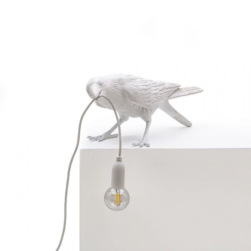 Bird Lamp Playing White 14733 Tavolo - Seletti
