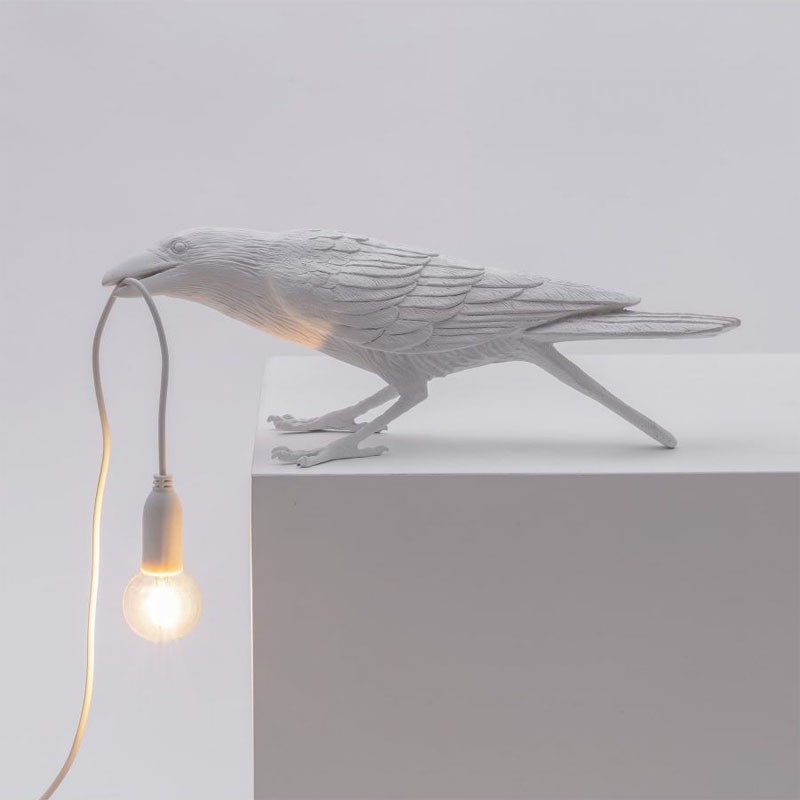 Bird Lamp Playing White 14733 Tavolo - Seletti