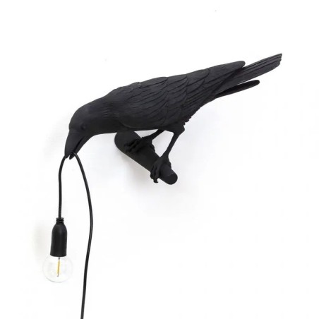 Bird Lamp Looking Left Black 14737 Parete - Seletti