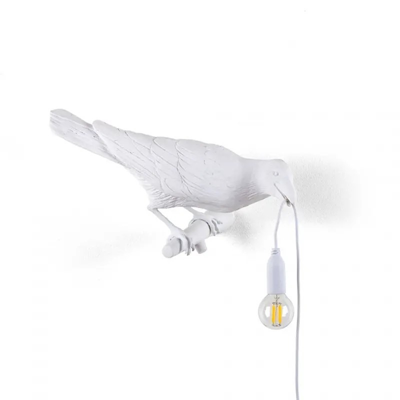 Bird Lamp Outdoor Looking Right White 14721 Parete - Seletti