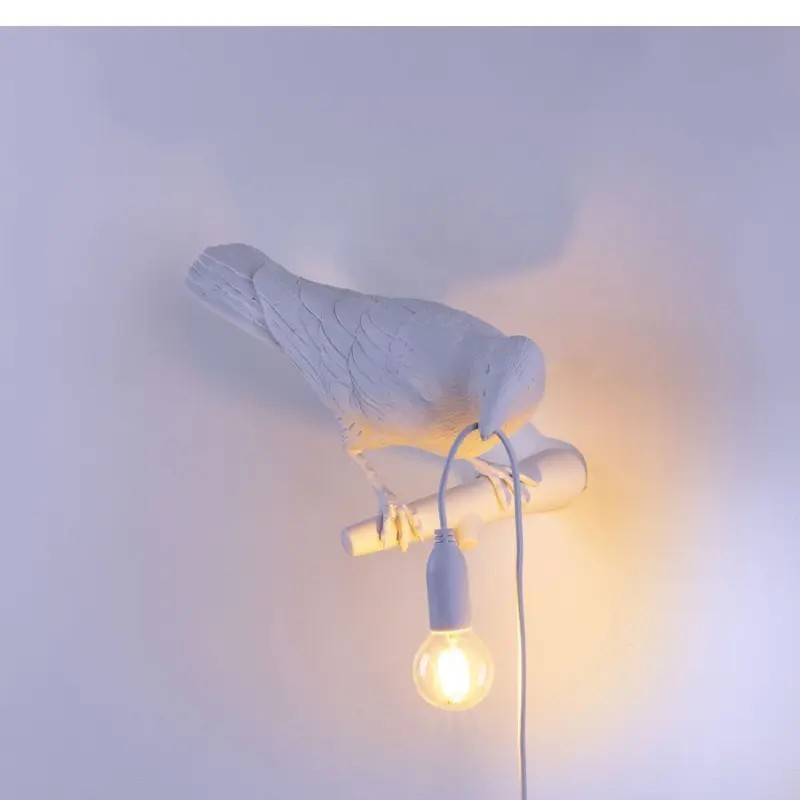 Bird Lamp Outdoor Looking Right White 14721 Parete - Seletti