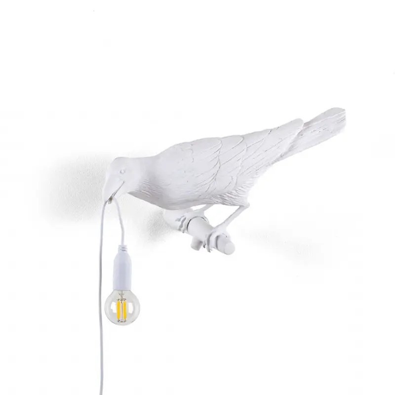 Bird Lamp Outdoor Looking Left White 14724 Parete - Seletti