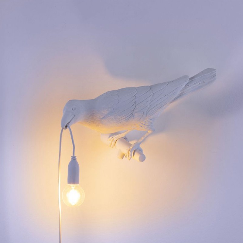 Bird Lamp Outdoor Looking Left White 14724 Parete - Seletti
