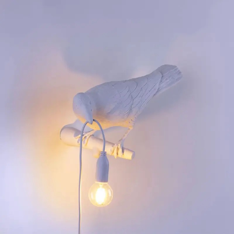 Bird Lamp Outdoor Looking Left White 14724 Parete - Seletti