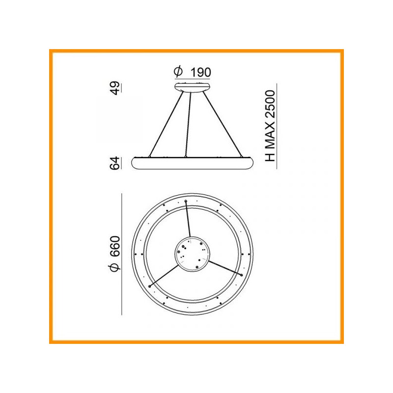 Polo_P Ø66 ON-OFF Sospensione - Linea Light
