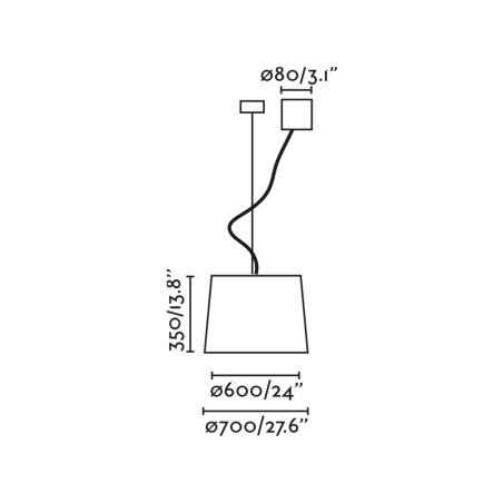 Samba 700 Sospensione con Decentramento - Faro Barcelona