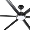 Rotterdam 20 XL Nero con LED Ventilatore - Faro Barcelona