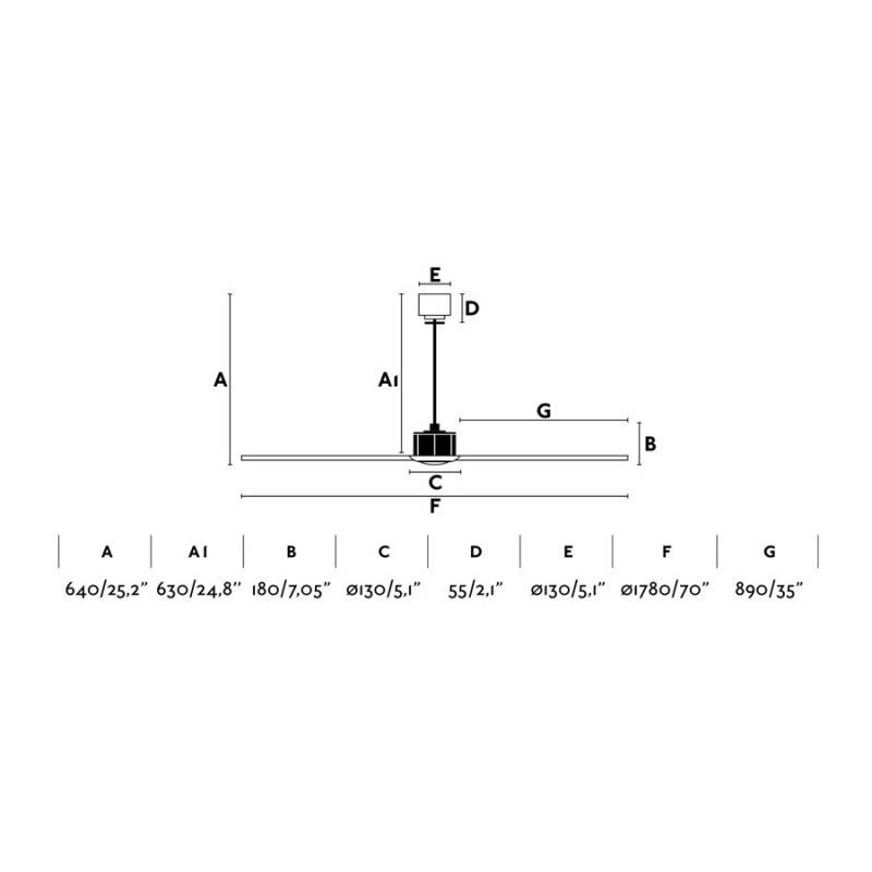 Just Fan XL Nero/Noce Ventilatore - Faro Barcelona