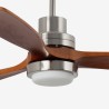 Lantau XL Nickel/Noce con LED Ventilatore - Faro Barcelona
