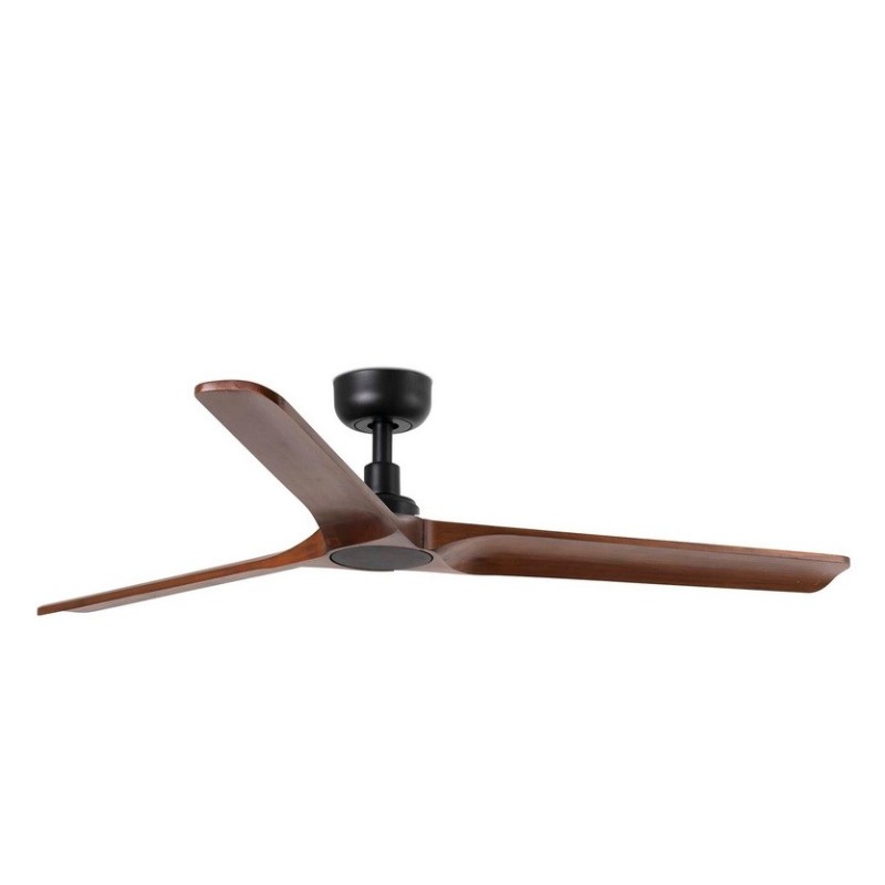 Heywood L Nero/Legno Scuro Ventilatore - Faro Barcelona