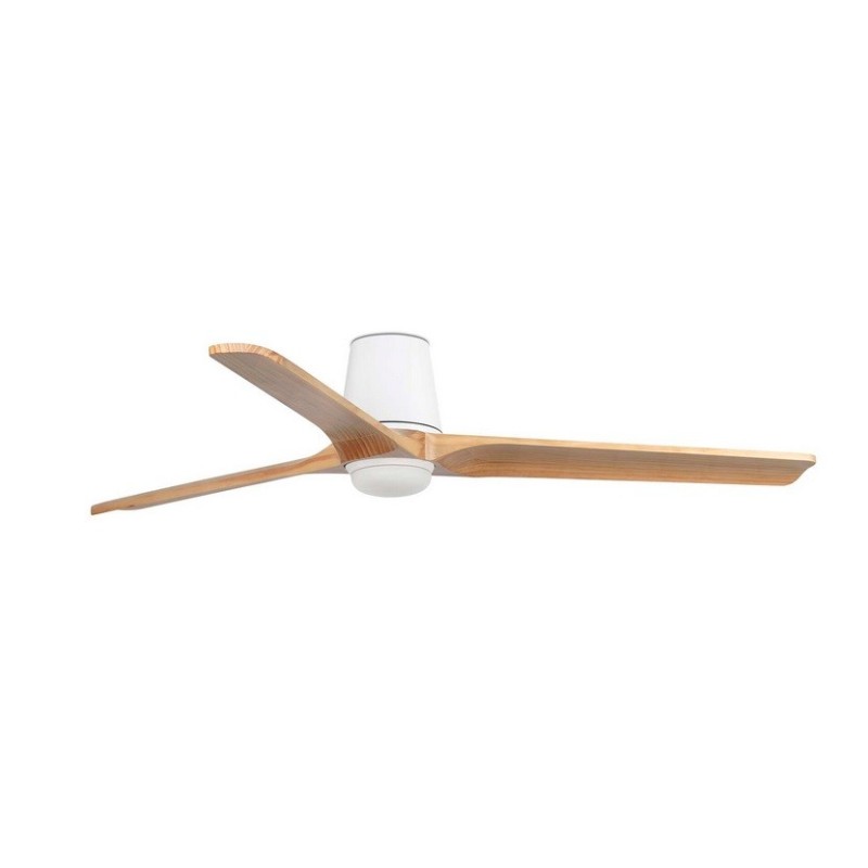 Heywood TUB L con LED Bianco/Legno Chiaro Ventilatore - Faro Barcelona