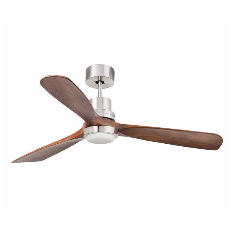 Lantau L con LED Nickel/Noce Ventilatore - Faro Barcelona