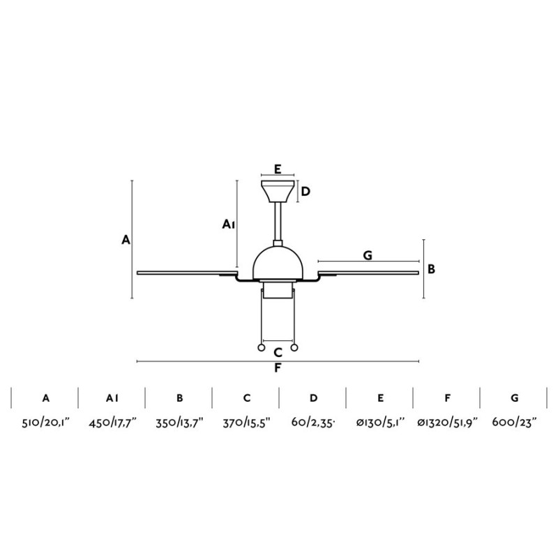 Cuba L Oro/Marrone Ventilatore - Faro Barcelona