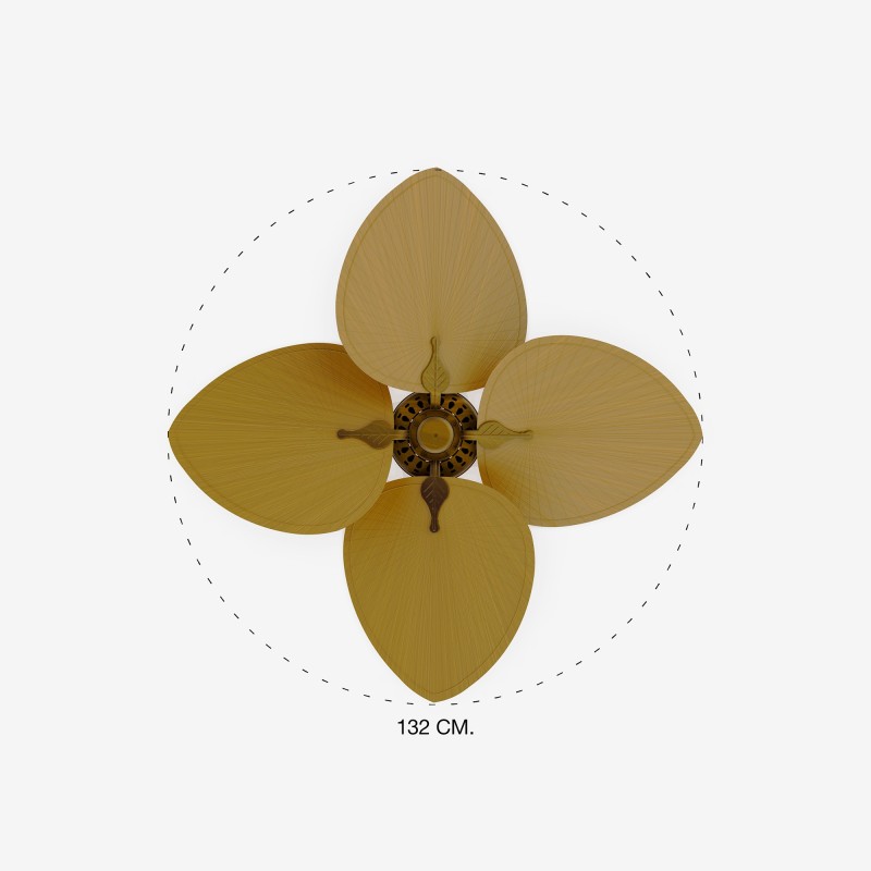 Cuba L Oro/Marrone Ventilatore - Faro Barcelona