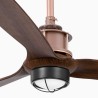 Just Fan M con LED Rame/Noce Ventilatore - Faro Barcelona