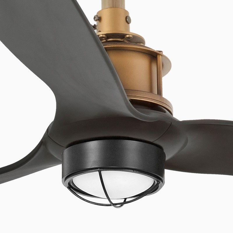 Just Fan M con LED Oro/Nero Ventilatore - Faro Barcelona