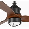 Just Fan M con LED Nero/Noce Ventilatore - Faro Barcelona