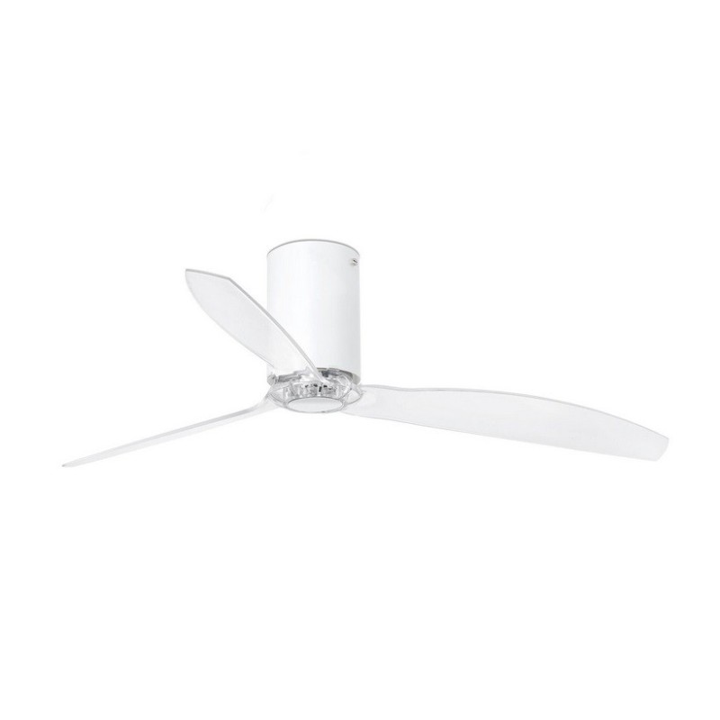 Mini Tube Fan M Bianco Opaco/Trasparente Ventilatore - Faro Barcelona