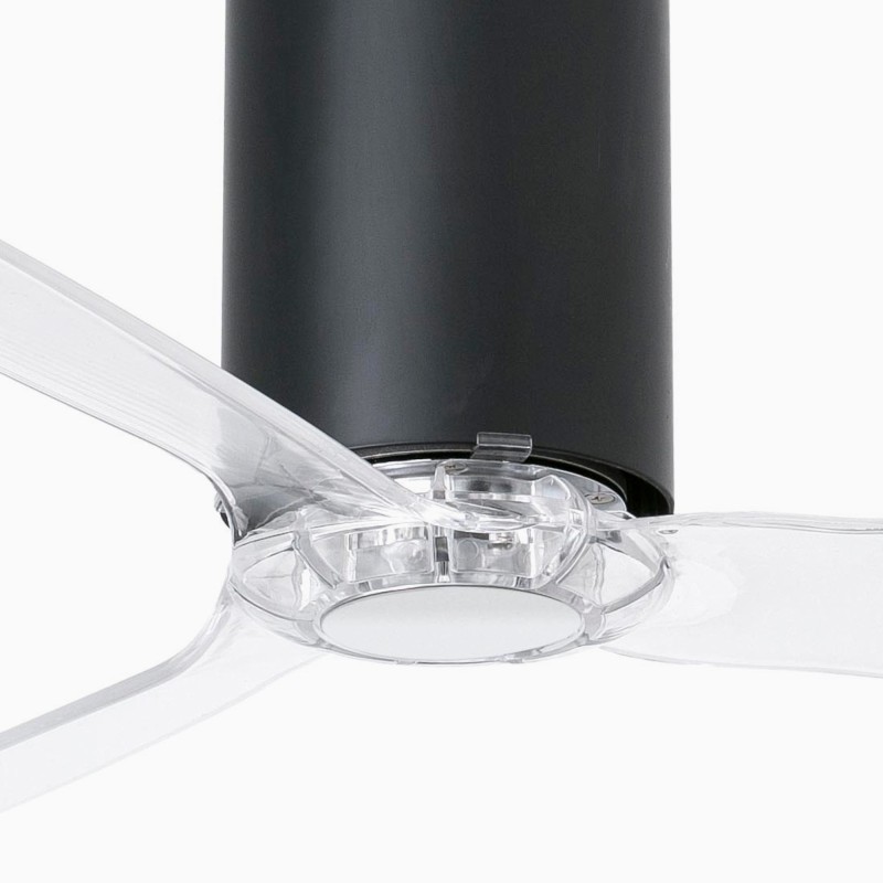 Mini Tube Fan M Nero Opaco/Trasparente Ventilatore - Faro Barcelona