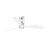 Mini Tube Fan M con LED Cromo/Trasparente Ventilatore - Faro Barcelona