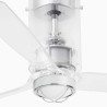 Mini Tube Fan M con LED Cromo/Trasparente Ventilatore - Faro Barcelona