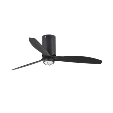 Mini Tube Fan M con LED Nero Opaco Ventilatore - Faro Barcelona