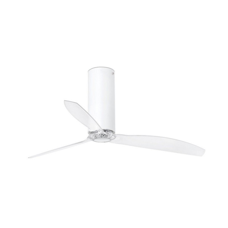 Tube Fan M Bianco Lucido/Trasparente Ventilatore - Faro Barcelona