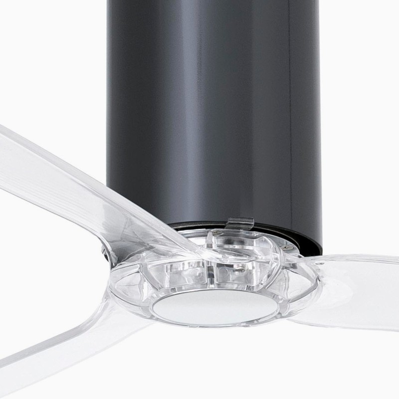 Tube Fan M Nero Lucido/Trasparente Ventilatore - Faro Barcelona