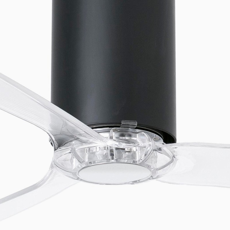 Tube Fan M Nero Opaco/Trasparente Ventilatore - Faro Barcelona