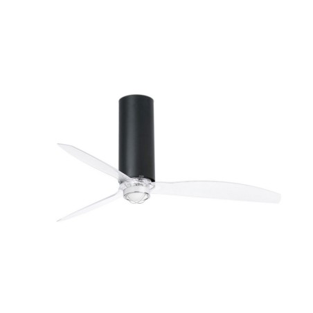 Tube Fan M con LED Nero Opaco/Trasparente Ventilatore - Faro Barcelona