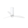 Tube Fan M con LED Bianco Opaco/Trasparente Ventilatore - Faro Barcelona