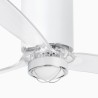 Tube Fan M con LED Bianco Opaco/Trasparente Ventilatore - Faro Barcelona