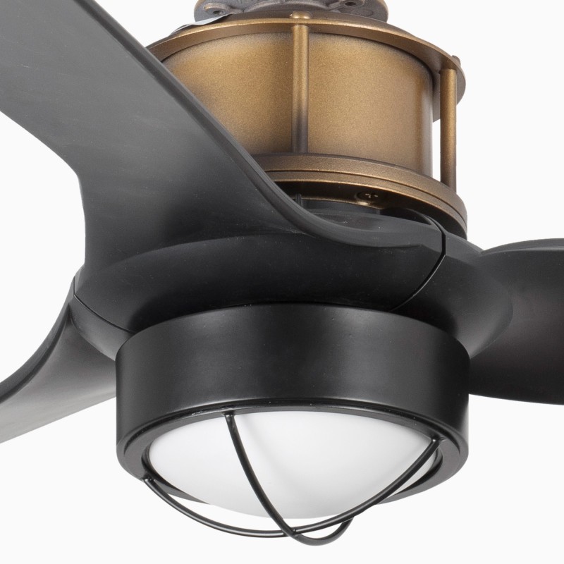 Just Fan S con LED Oro/Nero Ventilatore - Faro Barcelona