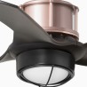 Just Fan S con LED Rame/Nero Ventilatore - Faro Barcelona