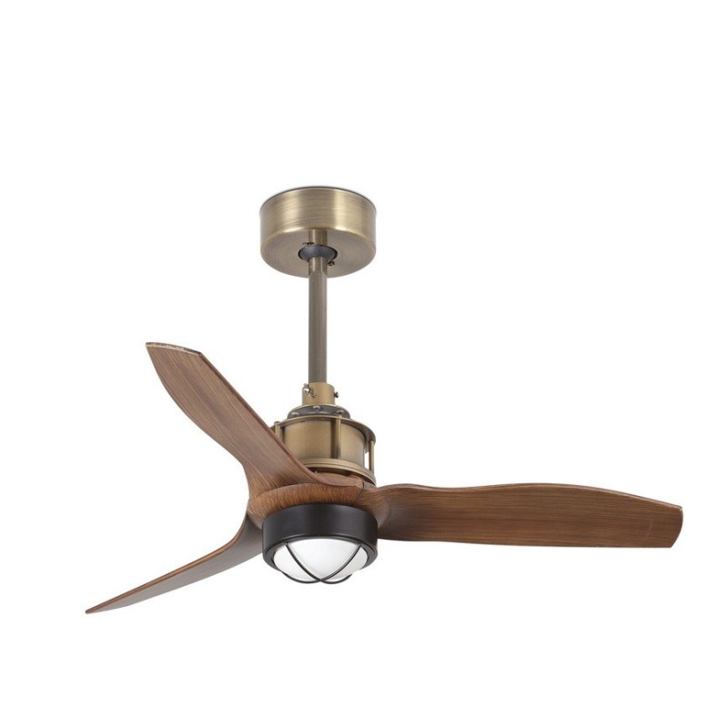 Just Fan S con LED Oro/Noce Ventilatore - Faro Barcelona