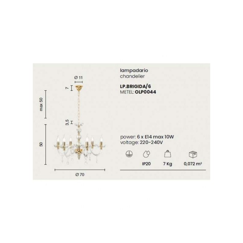 Brigida/6 Sospensione - Ondaluce