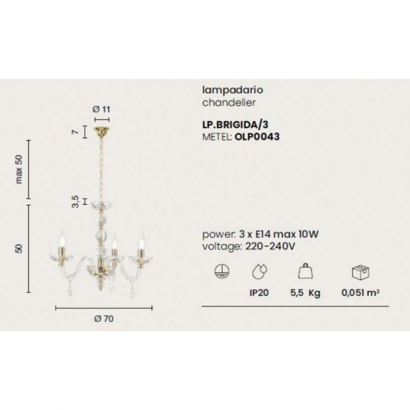 Brigida/3 Sospensione - Ondaluce