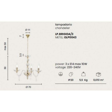Brigida/3 Sospensione - Ondaluce