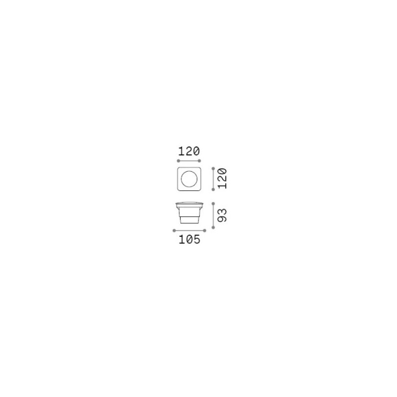 Way FI Square D120 Wide Incasso - Ideal-Lux