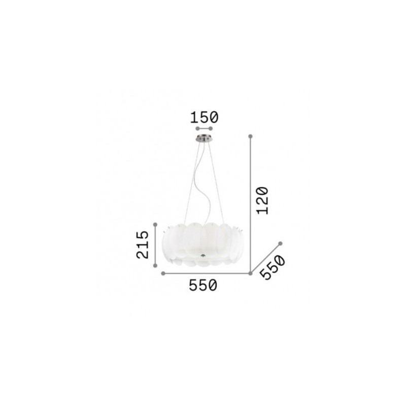 Ovalino SP8 Sospensione - Ideal-Lux